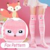 Kids Girls Knee High Socks 6 Pairs Long Boot Fun Animal Pattern Tall Cute Crazy Funny Socks 3-12 Year Old - Image 3