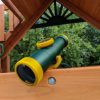 Gorilla Playsets 01-1066-Y Outing Wood Swing Set with Wood Roof and Trapeze Arm - Yellow Slide - Image 5