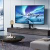 PERLESMITH Swivel TV Stand Universal Table Top TV Base for 32 to 65,70 inch LCD LED OLED 4K Flat Screen TVs - Height Adjustable TV Mount Stand with Safe TV Anti-tip Cable, VESA 600x400mm PSTVS03 - Image 6