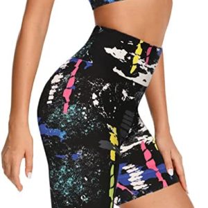 TNNZEET 8" Buttery Soft Biker Shorts for Women – Print High Waisted Workout Yoga Athletic Shorts