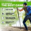 Dynamo Prime Stick Cane - Lightweight Walking Cane for Seniors, Men and Women - Adjustable, Best Cane for Better Balance and Posture, Mobility and Hiking. - Image 3