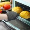 Neoprene Mini Oven Mitts, 2 Pack Short Oven Mitts 500 Degree Heat Resistant Gloves Potholder to Protect Hands with Non-Slip Grip Surfaces and Hanging Loop for Hand Hot Pot Cookware/Bakeware - Image 5