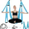 Aerial Yoga Swing Set,Yoga Hammock Sling Kit with Extension Straps &Carabiner, Yoga Inversion Swing Accessories for Beginners Professionals Daily Workout(200kg) - Image 2