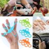 Turfox Hand Grip Strength Trainer , Finger Finger Stretcher Strength Trainer (9 PCS) Silicone Resistance Bands Finger Stretcher, Relieve Wrist & Thumb Pain, Carpal tunnel, Great for Rock Climbing - Image 4