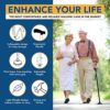 ELESIK Walking Cane for Women & Men - Adjustable Folding Cane with T Handle and Pivot Base Design, Foldable Walking Stick for Seniors with Nylon Strap, Collapsible Cane for Safe Walking - Image 4