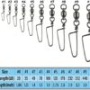 Dr.Fish 20 Pack Fishing Snap Swivels, Ball Bearing Swivels with Stainless Steel Coastlock Snap, Corrosion Resistant Black Nickel Coating, High Strength 26Lb to 503Lb, Saltwater Swivels Fishing Tackle… - Image 2