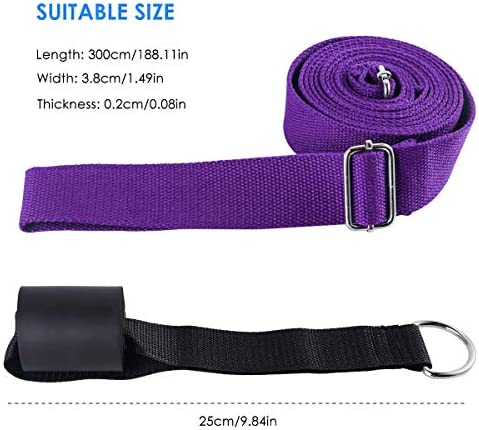 Price Xes Adjustable Leg Stretcher Lengthen Ballet Stretch Band - Easy Install on Door Flexibility Stretching Leg Strap Great Cheer Dance Gymnastics Trainer Stretching Equipment Taekwondo Training - Image 3