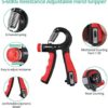 VINTEAM Hand Grip Exerciser Strengthener, 6pcs Hand Grip Strength Trainer with 5-60KG Adjustable Resistance Forearm Workout, Finger Strengthener for Hand Exercise - Image 3