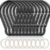 10PCS Carabiner Caribeaner Clip,Extra Large 4" Aluminum Carabeaner Keychain Hook,Spring Snap Key Chain Clip - Image 2