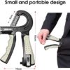 Counting Hand Grip Strengthener 2 Pack,Hand Grip Strengthener with Adjustable Resistance 22-132Lbs (10-60kg), Hand Exerciser with Non-Slip Gripper, Perfect for Muscle Building and Injury Recovery for Athletes - Image 6