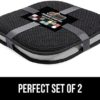 Gorilla Grip Memory Foam Chair Cushions, Slip Resistant, Thick and Comfortable Seat Cushion Pads, Durable Soft Pain Relief Pad for Office Desk, Dining Table, Kitchen Chairs, Set of 2, 16x16, Black - Image 9