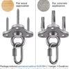 Dolibest Ceiling Anchor, Ceiling Mount Bracket with Carabiner for Yoga Swing Suspension Mount Resistance Band Wall Anchor for Body Weight Strength Training Systems, 1100LB - Image 5
