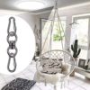 SELEWARE Silent Bearing Swing Swivel with 2 Carabiners, 360° Rotational Device Hanging Accessory for Tree Swing, Hammock Chair, Climbing Rope, Yoga, Kids Swing Swivel,1200LB Capacity - Image 3