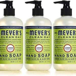 Mrs. Meyer's Clean Day's Hand Soap, Made With Essential Oils, Biodegradable Formula, Lemon Verbena, 12.5 FL. Oz - Pack Of 3