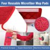Sturdy Spray Mops for Floor Cleaning Microfiber Spray Mop and Microfiber Floor Mop with Scrubber and 4 Washable Reusable Pads Wet Dry Flat Mop - Image 7