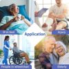 BUYHAO Full Body Patient Lift Sling, Head and Back Support, Toileting Transfer Slings, Split Legs with Commode Opening, 5 Handles, 6 Straps, Lifting Sling Medium Compatible with Various of Lifts - Image 7