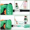 3 in 1 Toddler Harness Leash + Baby Anti Lost Wrist Link, Accmor Cute Dinosaur Child Safety Harness Tether, Kids Walking Wristband Assistant Strap Belt for Parent Boys Outdoor Activity (Black) - Image 5