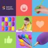 Special Supplies Egg Pen-Pencil Grips for Kids and Adults Colorful, Cushioned Holders for Handwriting, Drawing, Coloring - Ergonomic Right or Left-Handed Use - Reusable (12-Pack) - Image 8