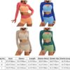 Workout Sets for Women 2 Piece Layered Cut Out Sport Bra and Warap V Waist Running Shorts Gym Yoga Clothes Tracksuit - Image 7