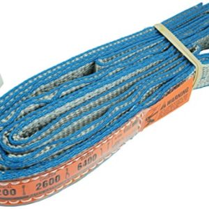 DD Sling (USA Made). 1" x 6', Flo Guard 2 Ply, Polyester Lifting Slings, Eye & Eye, Heavy Duty, 3,200 lbs Vertical, 2,600 Choker, 6,400 Basket Load Capacity (1" x 6')