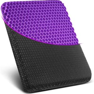Gel Seat Cushion, Seat Cushion, Breathable - Sit Longer, Feel Better - Butt, Back, Sciatica, Hip, Coccyx Pain Relief Pad, Gel Seat Cushion for Wheelchair Cushion, Office Chair, Car, Long Travel