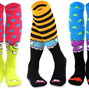 TeeHee Crazy Fun Novelty Knee High Socks for Women Multipack