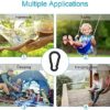 3.15 inch Carabiner Clip Spring Snap Hook, Quick Link Buckle Clip, for Outdoor Camping Hiking Hammock Swing 5 Pcs. - Image 6