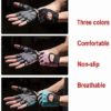 Workout Gloves, Breathable, Non-Slip, Silica Gel Grip, Exercise Gloves, Men and Women for Weightlifting,Yoga, Dumbbell, Bodybuilding, Sport, Black - Image 7