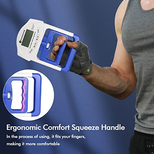 Handexer Training Grip Strengtheners Digital Hand Dynamometer Grip Strength Measurement Meter Auto Capturing Electronic Hand Grip Power 198Lbs / 90Kgs - Image 5