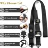 2 Point Sling Quick Adjust QD Rifle Sling with QD Sling Swivels, 2 PCS QD Sling Mount for Mlok Rail Push Button Quick Release Sling Attachment, Quick Disconnect Sling with Fast Thumb Loop - Image 2