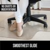 Gorilla Grip Desk Chair Mat, No Divots, Rolling Chairs Glide Easy, Heavy Duty Studded, Protects Carpeted Floor Under Desks, Transparent Mats for Office, Home and Gaming Floors, with Lip 48x36, Clear - Image 2