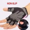 Workout Gloves, Breathable, Non-Slip, Silica Gel Grip, Exercise Gloves, Men and Women for Weightlifting,Yoga, Dumbbell, Bodybuilding, Sport, Black - Image 4