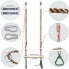 AIIAJJE Trapeze bar for Kids Trapeze Swing bar with Rings& Locking Carabiners for Indoor Jungle Gym Play Set and Outdoor Playground for Swingset ,Ninja line Backyard - Image 2