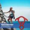 Bassizo 50KN Figure 8 Descender Rescue Figure with Bent Ears Belay Device Gear Equipment for Ring Rope Belaying Rappelling Rock Mountain Tree Climbing Training Outdoor Aerial Yoga - Image 6