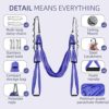 Aerial Yoga Swing Set Yoga Hammock Trapeze Sling Inversion Tool for Indoor Home Fitness (Purple) - Image 2