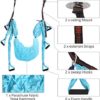 Aerial Yoga Swing Set, COLFULINE Yoga Swivel Swing Flying Hammock, High Strength 210T Nylon Fabric Yoga Sling Inversion Swing for Gym Home Fitness with Ceiling Anchors, Large Load Capacity - Image 5