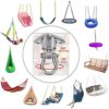 9M 2 Sets of Bearing Smooth Rotary Stainless Steel Hanger, Heavy Duty 180°+360° Rotary Swing Swing Hook, 1500 lb Capacity Wooden Concrete Playground Yoga Hammock Chair Rope Punch Bag Porch Swing Set - Image 4