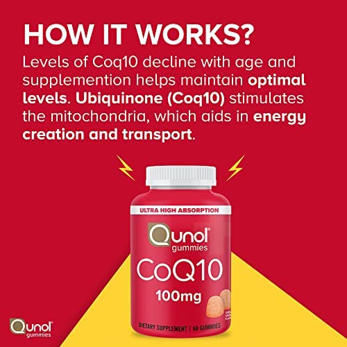 CoQ10 Gummies, Qunol CoQ10 100mg, Delicious Gummy Supplements, Helps Support Heart Health, Vegan, Gluten Free, Ultra High Absorption, 2 Month Supply (60 Count, Pack of 2) - Image 3