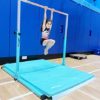 Seliyoo Foldable Gymnastics kip bar with Fiberglass Cross bar,Adjustable arms from 3' to 5' Gymnastics bar with Wheels,Easy to Assembly,Safe Training for Kids - Image 4