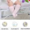 Baby Girls Knee High Socks Hollow Out Anti-skid Knitting Stockings Suitable for 0-2 Years Infants Toddlers - Image 2