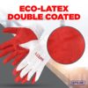 SAFETY Non-Slip 100 Pairs Red Latex Construction Multi-Purpose Work Gloves - Nitrile Dipped and Rubber Palm Coated for a Firm Grip- Heavy Duty Premium Garden Gloves - Image 3
