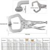 6in C Clamp Locking Pliers,Locking Pliers, Woodworking Quick Clamp Fixing Welding Multifunction Tool for Getting a Firm Grip on Bulky or odd-Shaped Items - Image 5