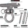 Gwongvvei Heavy Duty Swing Hanger Stainless Steel 304 Antirust, 1800 lb Capacity 180° Swing, Playground Porch Yoga Seat Trapeze, Hammock Chair, Hanging Kit, Swing Set Indoor Outdoor, Innovative Design - Image 5