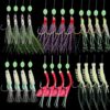 Skipaelf Sabiki Rigs Saltwater,14 Packs Fishing Lures Bait Rigs Set,Luminous Sabiki Rig with High Carbon Hooks,Soft Shrimp Real Fish Skin Fishing Rigs - Image 2