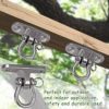 Gwongvvei Heavy Duty Swing Hanger Stainless Steel 304 Antirust, 1800 lb Capacity 180° Swing, Playground Porch Yoga Seat Trapeze, Hammock Chair, Hanging Kit, Swing Set Indoor Outdoor, Innovative Design - Image 2