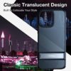 TORRAS MarsClimber iPhone 14 Pro Max Case 6.7 inch,[8X Armor-Level Protection] [Invisible Stand] Translucent Kickstand Phone Cases for iPhone 14 Pro Max Case,Mystic Black - Image 4