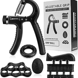 AOMEES Grip Strength Trainer Hand Grip Strengthener Kit, Hand Exerciser Forearm Strengthener, Hand Strengthner Workout Equipment for Therapy