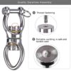 Dolibest SUS304 Silent Bearing Swing Swivel, Tire Swing Swivel Safest Rotational Device Hanging Accessory for Aerial Dance, Children's Swing, Yoga Swing Sets, 1200LB 360° Rotation - Image 4