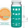 Silicone Glass Water Bottle Sleeves - 6-Pack of Protective Holders 16-18 oz Capacity - Anti-Slip Protection for Beverage Containers - Insulating Carriers for Smoothies and Juices (Pearl Grey) - Image 6