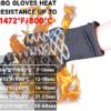 OVOS BBQ Gloves - 1472℉/800℃ Extreme Heat Resistant Grill Gloves, Flexible Non-Slip Silicone Grip, Perfect Oven Gloves for BBQ, Cooking, Grilling, Baking (Black) - Image 6